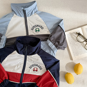 Manteau Automne Col Montant Lâche Coupe-Vent Coton Filles Garçons <span class=keywords><strong>Veste</strong></span> Pour Enfants - Product Image 6