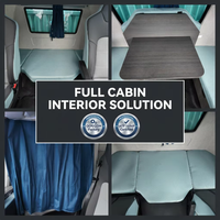 Solution complète d'aménagement intérieur de cabine avec couchettes intégrées, rideaux, housses de sièges, acier inoxydable robuste et luxueux pour Mack Western
