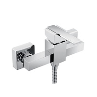 Robinet mitigeur de douche à montage encastré, noir, en laiton massif 59, pour baignoire et douche