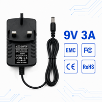 Adaptateurs secteur muraux de haute qualité à sortie stabilisée 9V 3000mA 27W à protection 6 voies, directement de l'usine, pour commutateurs et hubs réseau