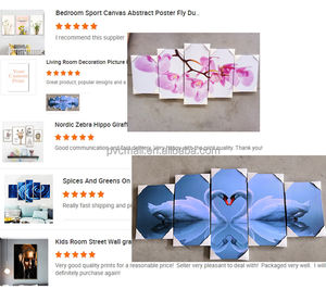 Pintura de paisaje de animales <span class=keywords><strong>africanos</strong></span> puesta de sol póster personalizado pintura arte de pared elefante lienzo 4 piezas conjunto pintura decorativa - Product Image 6