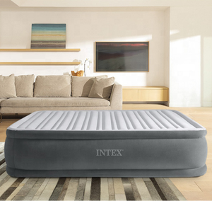 <span class=keywords><strong>Intex</strong></span>-cama de aire de tiro medio con Bip, 67766 rayas flocado Deluxe, gris y blanco, doble haz, serie Dura - Product Image 4