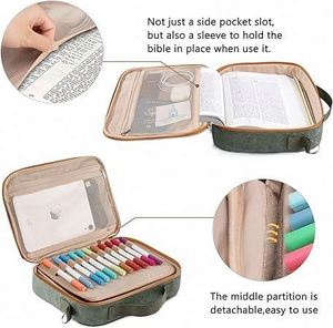 Échantillons gratuits de sacs et de sacoches pour Bible - Grande housse de Bible avec bandoulière amovible et passants pour stylo - Accessoires pour Bible - Product Image 2