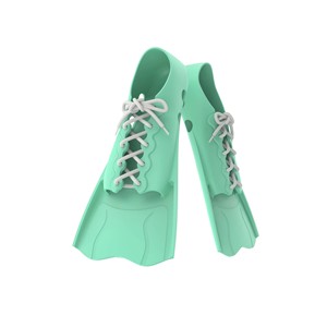 Aletas cortas de silicona suave para natación unisex, tipo full foot. - Product Image 2