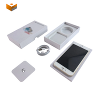 Boîte cadeau en papier pour téléphone avec logo personnalisé, plusieurs compartiments, insert en EVA, emballage pour accessoires de smartphone, boîte en carton