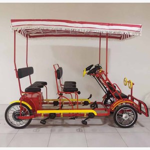 <span class=keywords><strong>Bicicleta</strong></span> <span class=keywords><strong>Familiar</strong></span> de Pedales de <span class=keywords><strong>4</strong></span> <span class=keywords><strong>Ruedas</strong></span> para Paseos Turísticos en el Parque, <span class=keywords><strong>Bicicleta</strong></span> Surrey Divertida, <span class=keywords><strong>Bicicleta</strong></span> Tándem de <span class=keywords><strong>4</strong></span> Asientos - Product Image 4