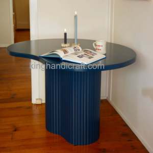 Mesa de centro de madera hecha a mano personalizada, respetuosa con el medio ambiente, muebles de sala de estar rústicos modernos de madera maciza - Product Image 5