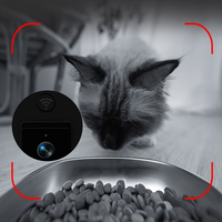 Distributeur automatique de nourriture pour animaux de compagnie, moderne, portable, en plastique durable, contrôlé par application, intelligent, à piles, pour intérieur