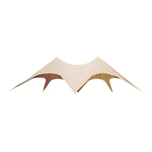 Customizable Outdoor Party Waterproof Twin Peaks Tents Double Pole Star Shaped Large Wedding Tents Show Tents