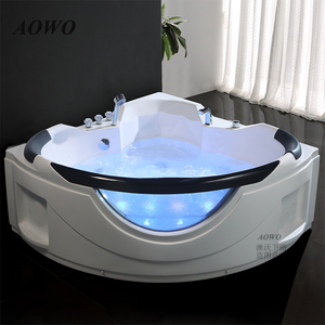 Baignoire d'angle en acrylique, style européen, taille personnalisée, bain à jets, bain à remous, salle de bain de massage, <span class=keywords><strong>jacouzi</strong></span> - Product Image 1