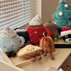 Nouvelle série de nourriture amusante Jelly Catt : chocolat chaud, café rouge avec des flocons de neige, étoiles de Noël, goûter délicat pour peluches - Product Image 2