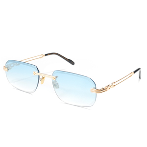 Gafas <span class=keywords><strong>de</strong></span> <span class=keywords><strong>Sol</strong></span> <span class=keywords><strong>de</strong></span> Lujo Sin Montura Y2K al por Mayor para Hombre, Gafas <span class=keywords><strong>de</strong></span> <span class=keywords><strong>Sol</strong></span> Geométricas Irregulares con <span class=keywords><strong>Lentes</strong></span> Degradados Rosas, Tonos Modernos OEM - Product Image 2