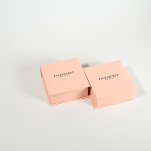PackSecret Custom Black Logo <b>Book</b> Style Pink Square Magnetic Closure for Necklaces Bracelets Made High Quality Paper Jewelry <b>Box</b> - Product Image 5