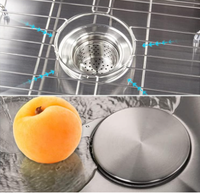Meilleure vente évier de cuisine éviers de ferme tablier de calibre 16 double cuvette avec séparateur évier de cuisine de style ferme