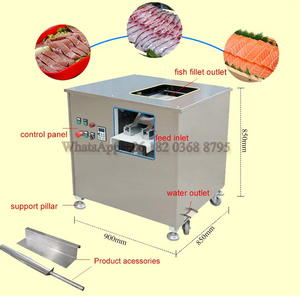 Máquina separadora de filete de pescado, rebanadora de hígado de cerdo, de carne cocida rebanadora, pescado fresco crudo - Product Image 2