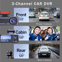 Caméra embarquée 1080P pour voitures, enregistreur vidéo WIFI, caméra DVR 3 objectifs, caméra de recul pour véhicule, boîte noire, moniteur de stationnement, accessoires de voiture