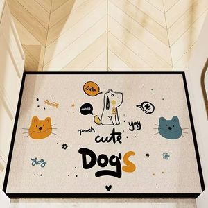 Jiaozhiyuan - Tapete de PVC con diseño de perro de dibujos animados, rectangular, antideslizante, para la entrada de la casa, con diseño novedoso, fácil de limpiar - Product Image 2