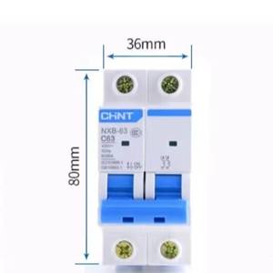 Оригинальный миниатюрный выключатель CHINT NXB-63 2P C63 с номинальным током 63A - Product Image 4