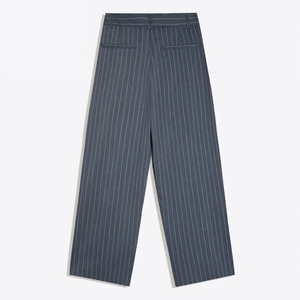 Custom Super Baggy Striped Pleats Trousers With Double <b>Darts</b> Men Pleated Wide Leg Trousers Stripes Casual Woven Pants - Product Image 3