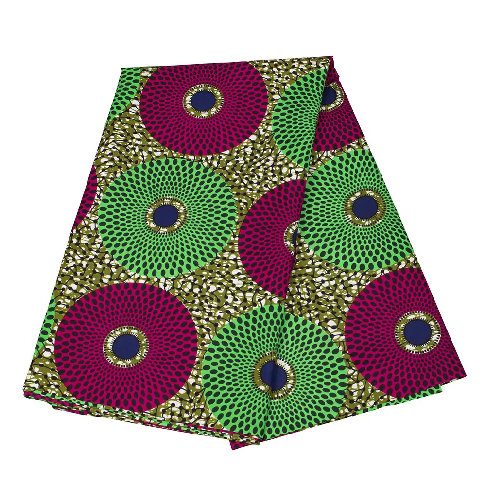 Afrikaanse Nationale Kleding Polyester Batikdoek Batik Dubbelzijdig Doorlatend Bedrukt Doek Afrikaanse Wasdoek Batik Bedrukt