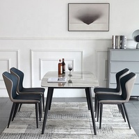 Ensemble de table à manger moderne pour cuisine, 4 à 6 places, luxe