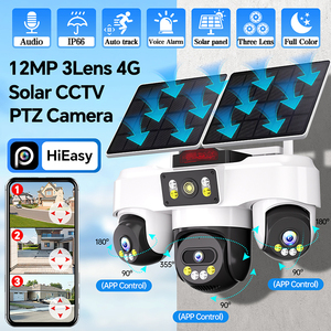 Cámara Solar 4G de 12MP con 3 Lentes, Suministro de Fábrica, Video Continuo AOV, Cámara PTZ IPC con 3 Pantallas, Vista Remota, Cámara CCTV para Exteriores, CE FCC ROHS - Product Image 4
