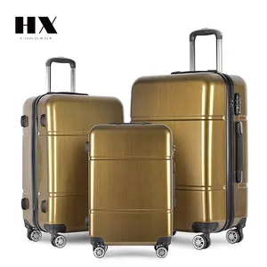 20" 24" 28" inch ABS + PC hardshell luggage set Business Trolley Suitcase, High Quality 3pcs luggage with TSA LOCK