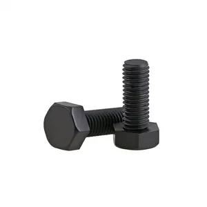 Bolts Manufacturers Customized Half Or Full Tooth Hex Head Grade 4.8 8.8 M4 M5 M6 M8 M10 Black Zinc Din 933 Hex Screw Bolts