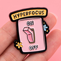 En gros, épingles en émail personnalisées sur le thème de la neurodiversité, épingles de revers mignonnes en forme d'étoile scintillante, badges et broches humoristiques en vrac pour sacs à dos et vêtements