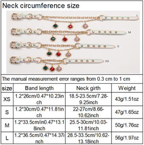 Collar de cuero de lujo para perros y gatos, correa de diamantes de imitación con ganchos bloqueables, diseñador de perlas ajustable para mascotas, Collar nupcial para gatos - Product Image 6