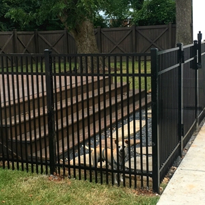 3 đường sắt chặt chẽ picket mịn hàng rào kim loại hàng đầu dân cư và thương mại lớp nhôm rộng hàng rào - Product Image 4