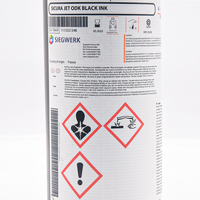Tinta Original AGFA ODK Negra UV para Impresora de Inyección de Tinta, Imprime Códigos QR y Códigos de Barras, Original de Francia, SICURA JET ODK NEGRO