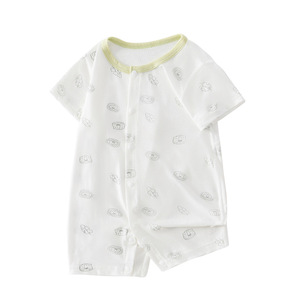 Mameluco de bebé de manga corta, fino, de lyocell, unisex, para recién nacidos, categoría A, traje para gatear - Product Image 5