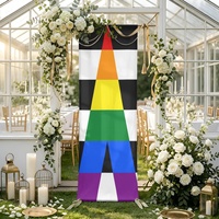 Toile de fond personnalisée à motif arc-en-ciel pour alliés LGBT, idéale pour les séances photo en studio et les aménagements de photobooth pour événements spéciaux