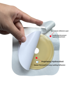 Base de Ostomia Descartável de Hidrocolóide Plano Autoadesivo Desenvolvido pela Zodelo Calmlore Series - Product Image 2