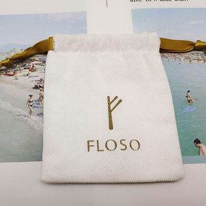 Custom Size Twill Cotton Handbag Shoes <b>Gift</b> Packaging 100% Cotton Drawstring Dust Bags - Product Image 4
