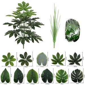 Ramo de plantas artificiales Guanyi de 30 cm a 100 cm, follaje de plástico para decoración de bodas y hogar, hojas de Monstera Deliciosa - Product Image 1