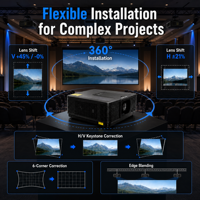 Projecteur laser 4K 10000 lumens, laser bicolore, 3LCD, contraste 5 000 000:1, 20000H, HDBaseT, DMX512 pour salle de conférence, auditorium