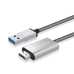 HDMI כדי USB לכידת וידאו כרטיס כבל עבור הקלטת משחקים, הזרמת, הוראה, ועידת וידאו, מחשב, PS4, מתג, Xbox וכו'