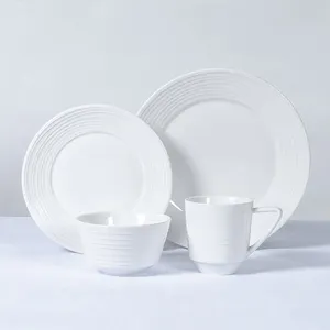 Microwave Safe nordic ceramic porcelain luxurious tabletop kitchen dinner wear sets dish luxury restaurant plates dinnerware