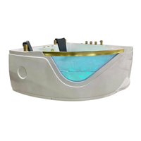 Baignoire balnéo ovale moderne en acrylique pour 2 personnes, 59 pouces, 8 jets, système de contrôle Balboa écologique, bain intelligent pour hôtel/villa/spa
