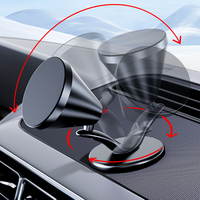 Support de tablette magnétique en alliage portable, rotation à 360 degrés, support universel pour téléphone portable, ruban adhésif, fixation flexible, support de voiture
