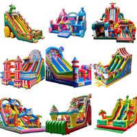 Château gonflable avec toboggan pour enfants, idéal pour événements extérieurs commerciaux et jardins – Vente en gros