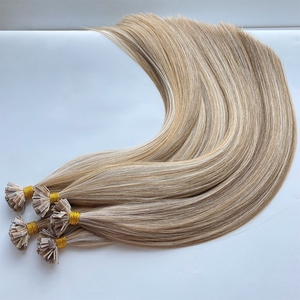 Extensions de cheveux humains à pointe plate K-Tip, double tirage, sans douleur, application <span class=keywords><strong>simple</strong></span>, directement de l'usine, collection 2026 - Product Image 4