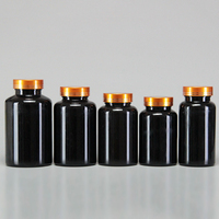Échantillons Gratuits Bouteille en Plastique PET de 225ml 250ml 300ml 400ml pour le Stockage de Capsules de Vitamines avec Bouchon Métallique Résistant aux Enfants