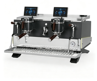 Máquina de Espresso Semiautomática de Doble Grupo AE-2, Caldera Doble de Acero Inoxidable de 7L, Cafetera Comercial con Pantalla Táctil de 5 Pulgadas