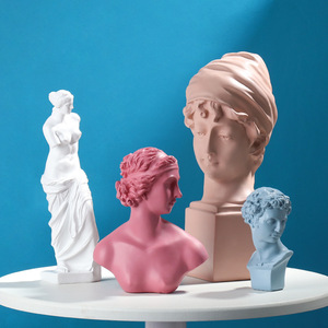 Figura Decorativa de <span class=keywords><strong>David</strong></span> de 28 cm, Estatua de Venus, Pequeño Guardián, Adornos de Resina de Yeso, Decoraciones Europeas para Vinoteca - Product Image 2
