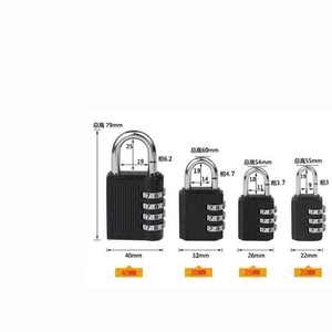 Password Padlock Black Combination Lock Zinc Alloy Large 4-digit Gym <strong>Locker</strong> Door <strong>Mechanical</strong> Combination Lock - Product Image 5