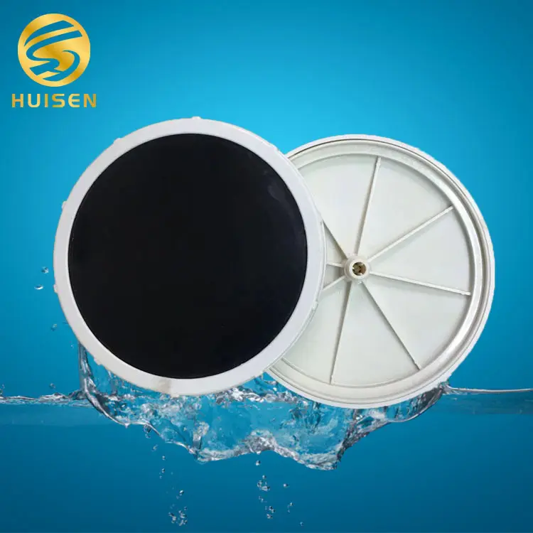 Huisen High quality 260mm Epdm Fine Bubble Disc Diffuser cavitation aerator nano air bubble generator