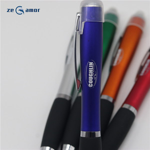 Zeamor <span class=keywords><strong>Boligrafo</strong></span> marca de logotipo de grabado láser venta funcional Multi 3 en 1 <span class=keywords><strong>LED</strong></span> de plumas con Stylus para hotel aeropuerto - Product Image 3
